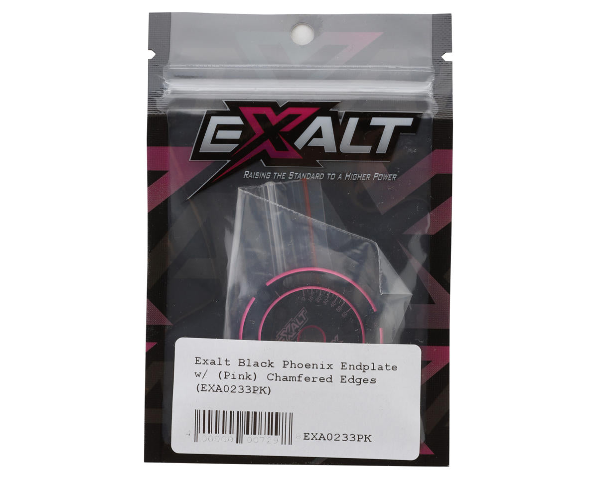 Team Exalt Black Phoenix Endplate with Chamfered Edges (Pink)