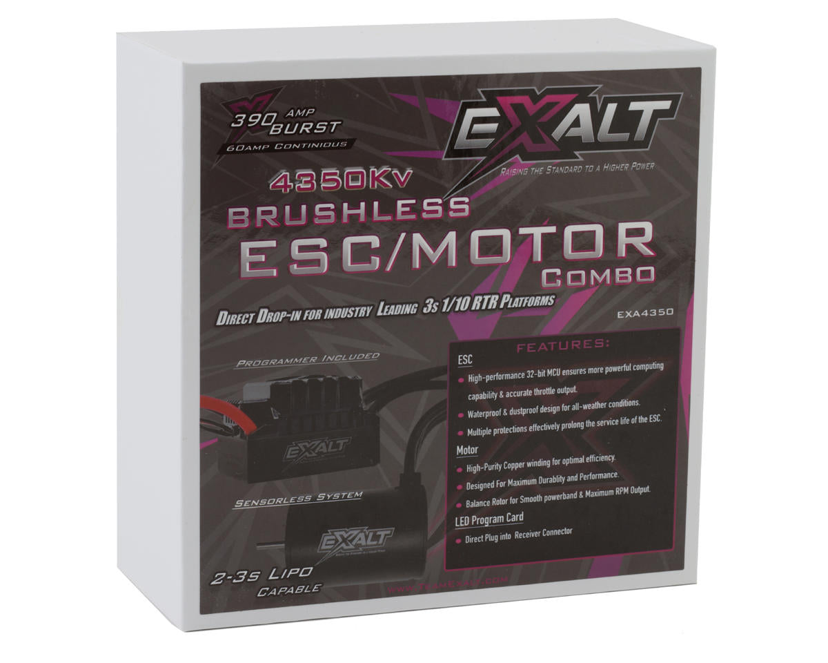 Team Exalt 1/10 Brushless Sensorless ESC & Motor Combo (4350kV)