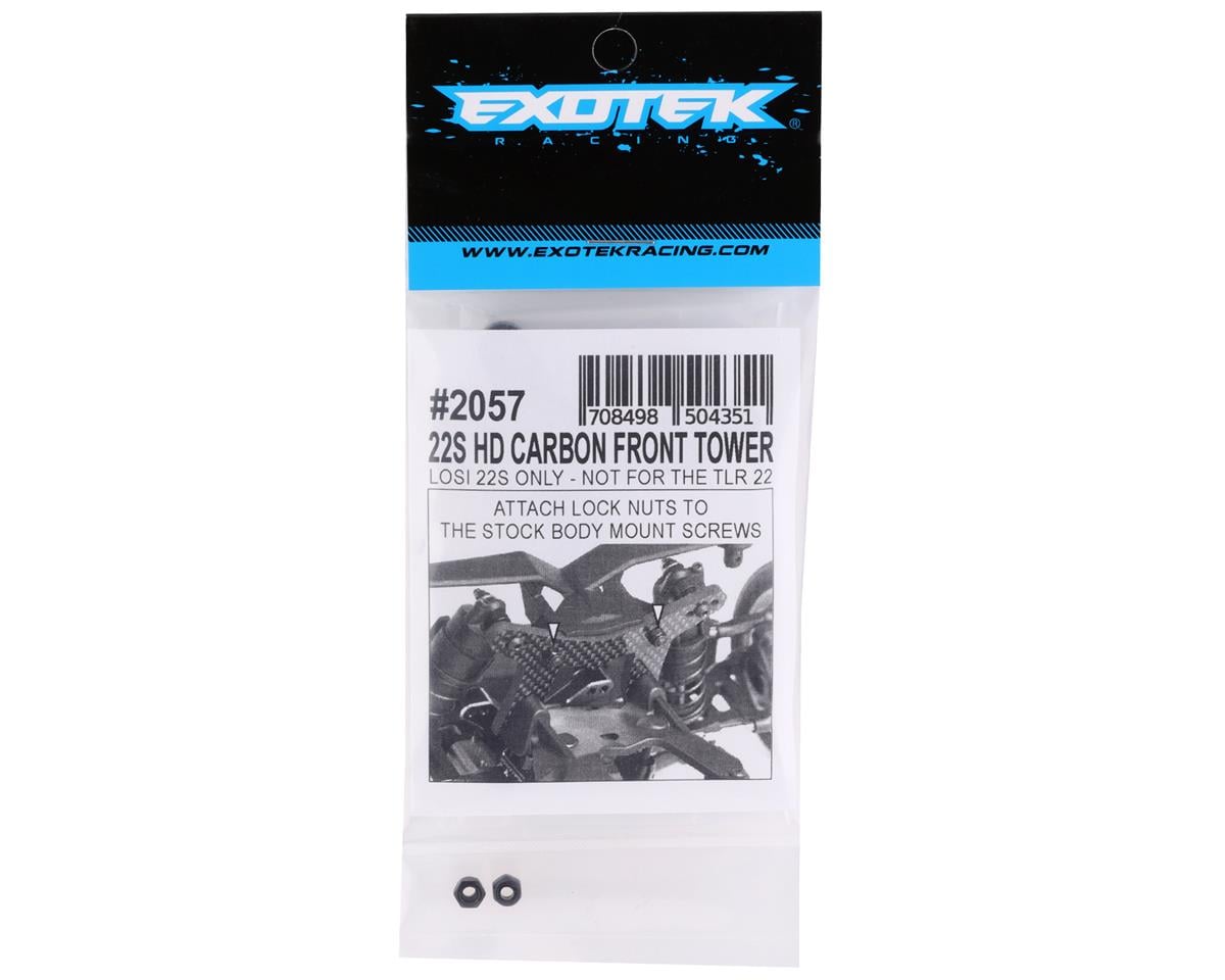 Exotek TLR 22S Drag 4mm Carbon Front Tower