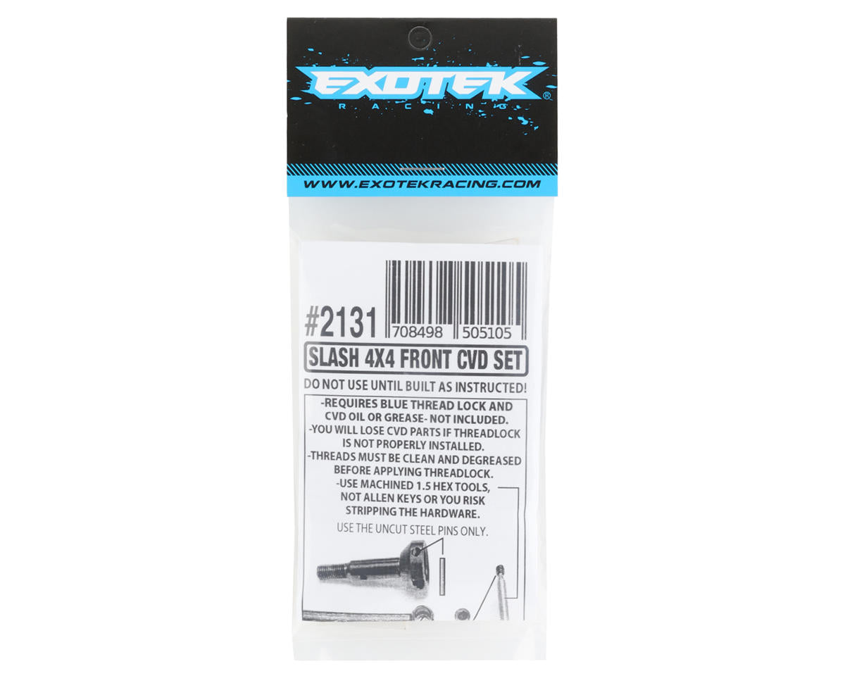 Exotek Traxxas Slash 4X4 HD Steel Front CVD Set