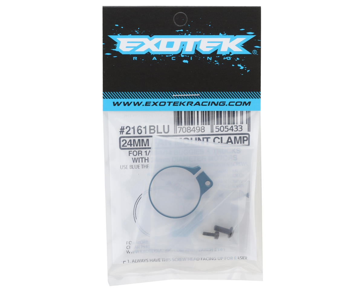 Exotek 24mm Motor Aluminum Mini Fan Mount (Blue)