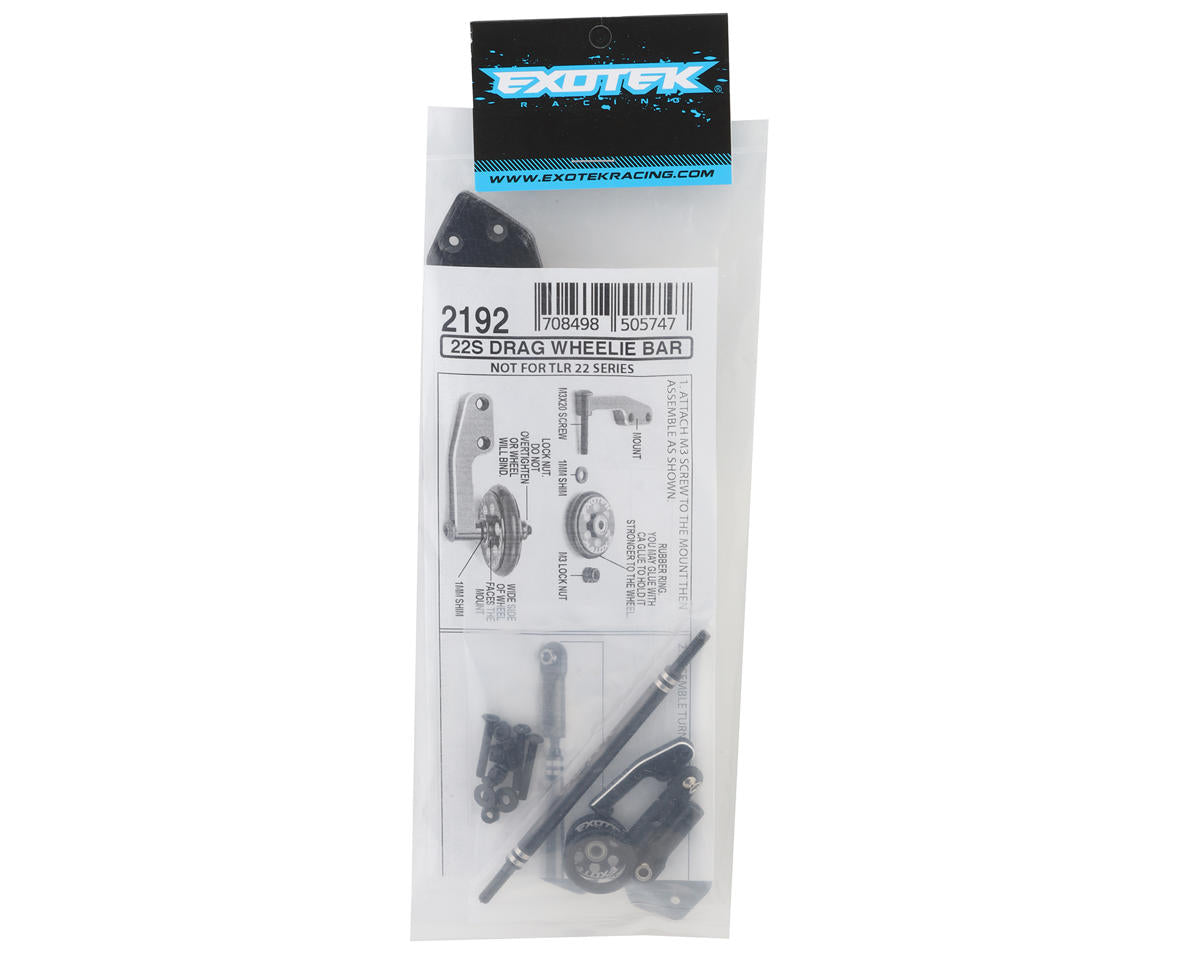 Exotek TLR 22S Carbon Fiber Adjustable Wheelie Bar Set