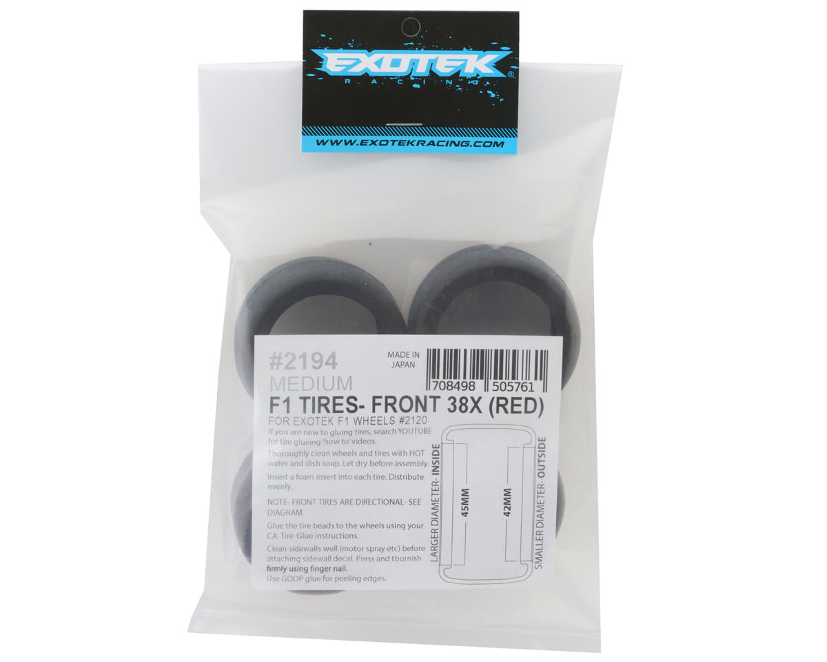 Exotek F1 V2 Front Rubber Tires (2) (Medium)