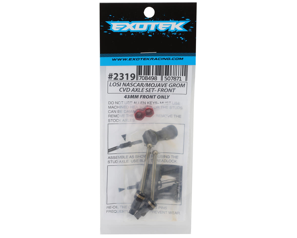 Exotek Losi® NASCAR Steel Front CVD Driveshaft & Hex Set (43mm)