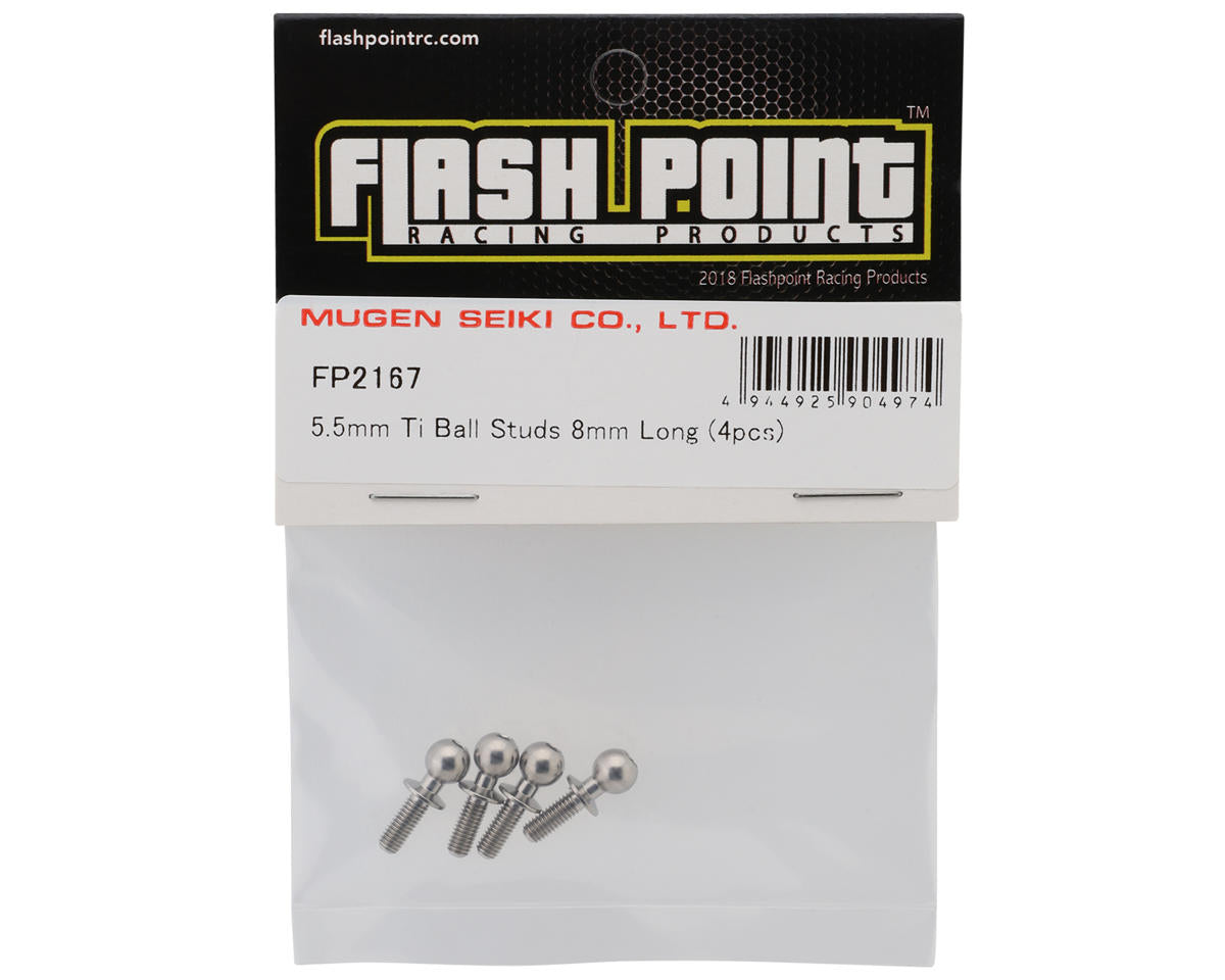 Flash Point 5.5mm Titanium Ball Studs (4) (8mm)