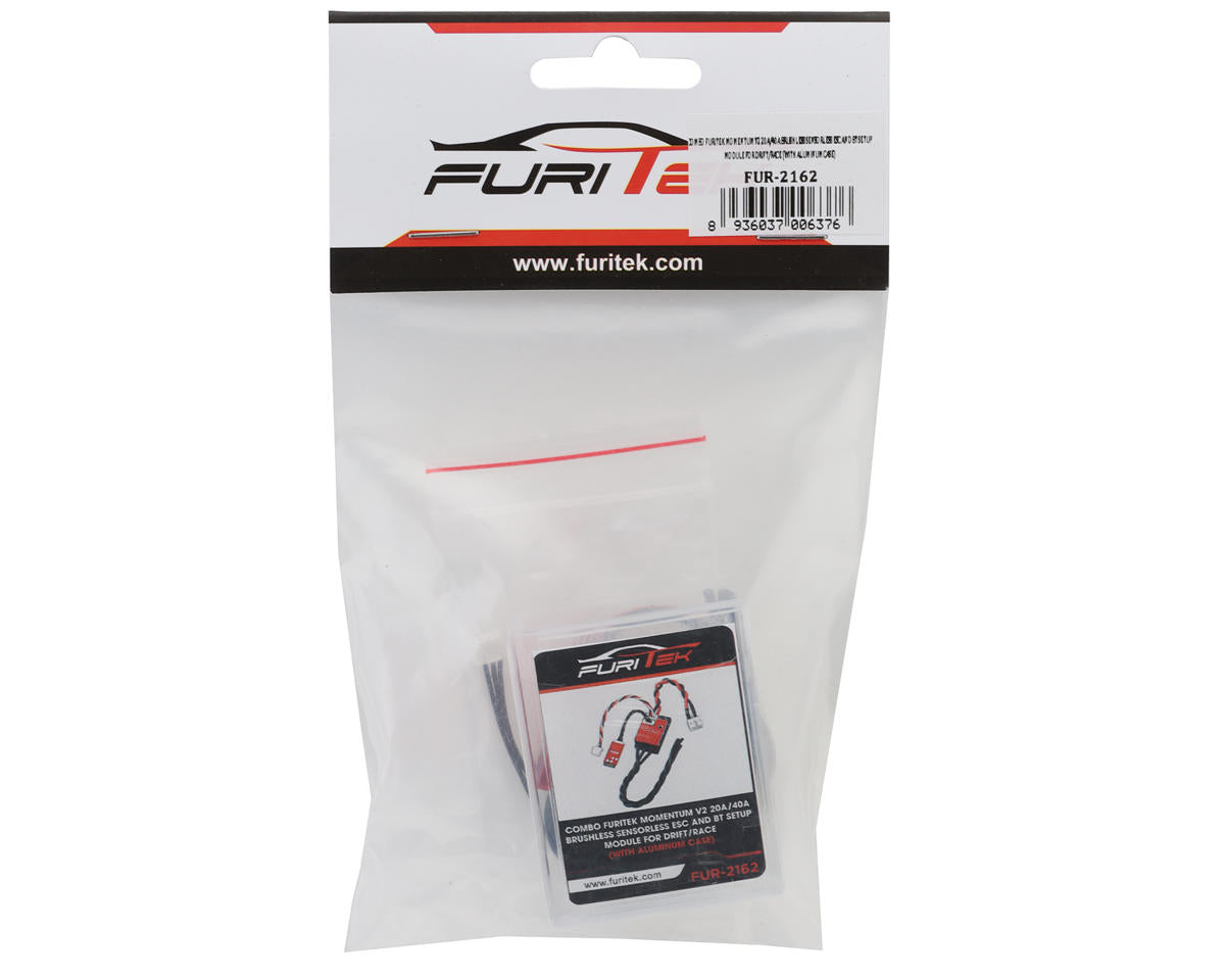 Furitek Momentum V2 20A/40A Brushless Sensorless Drift/Race Micro ESC (Red)