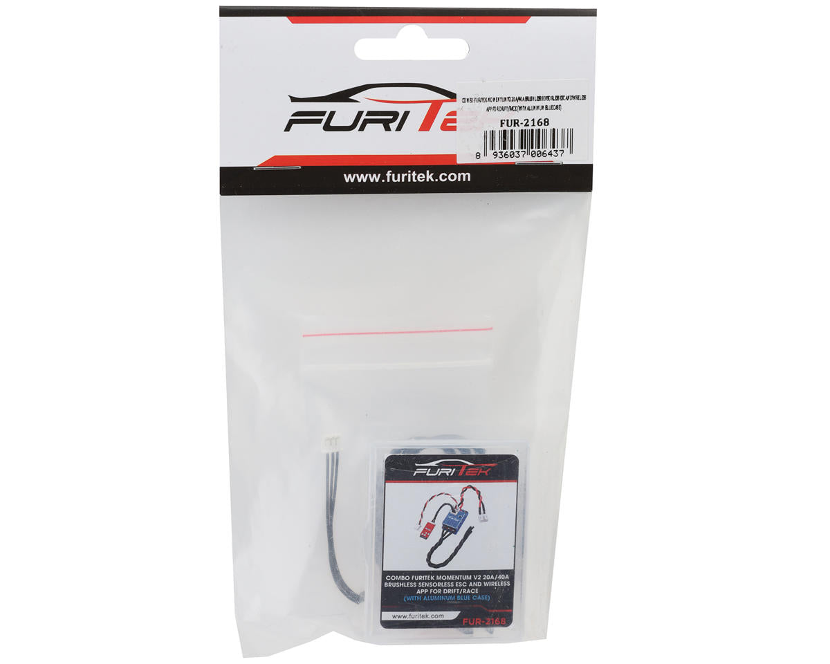 Furitek Momentum V2 20A/40A Brushless Sensorless Drift/Race Micro ESC (Blue)
