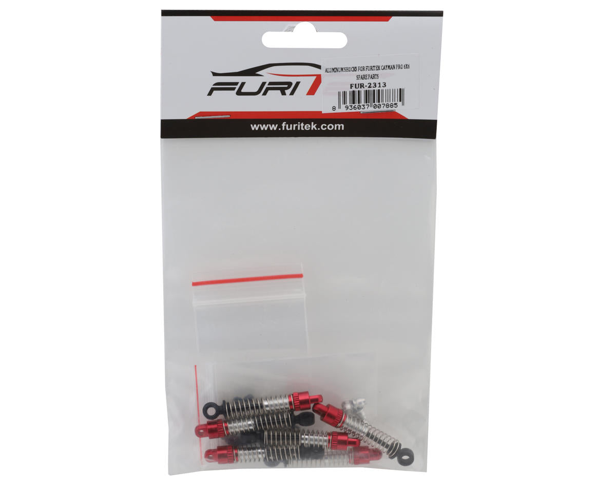 Furitek Cayman Pro 6x6 Aluminum Shocks (6) (Red)