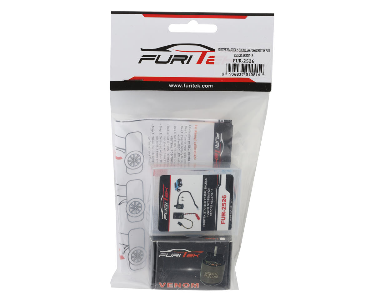 Furitek Redcat Ascent-18 Starter 2S ESC Combo w/Venom Motor (3450kV)