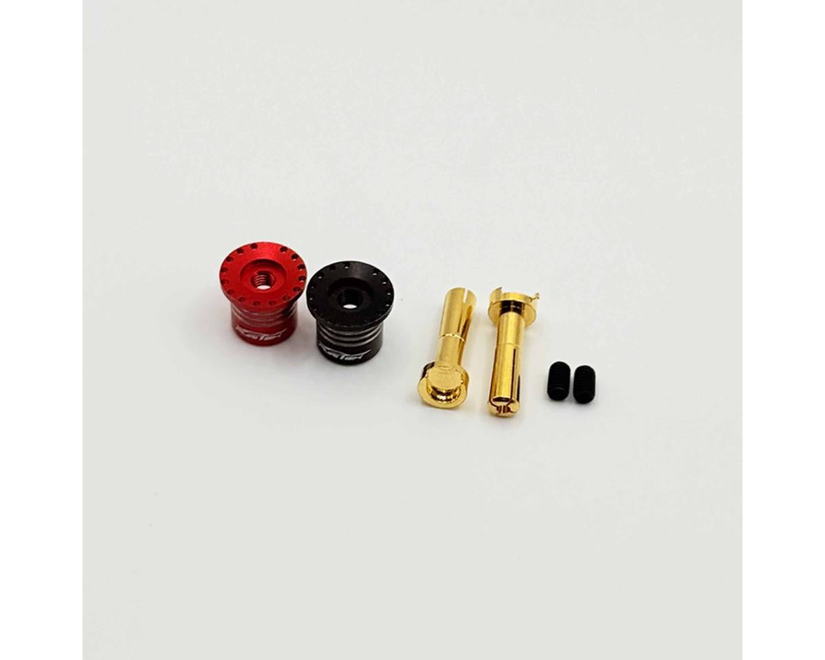Furitek Heatsink Bullet Plug Grips w/4mm Bullets (Black/Red)