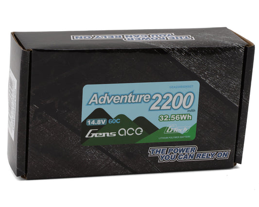 Gens Ace 4S 60C G-Tech Adventure LiPo Battery (14.8V/2200mAh) w/XT60 Connector