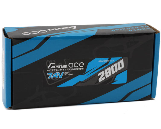 Gens Ace 2S RX LiPo Battery Stick Pack (7.4V/2800mAh) w/JR & EC3 Connectors