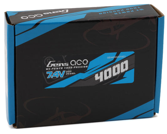 Gens Ace 2S RX LiPo Battery Pack (7.4V/4000mAh) w/EC3 Connectors