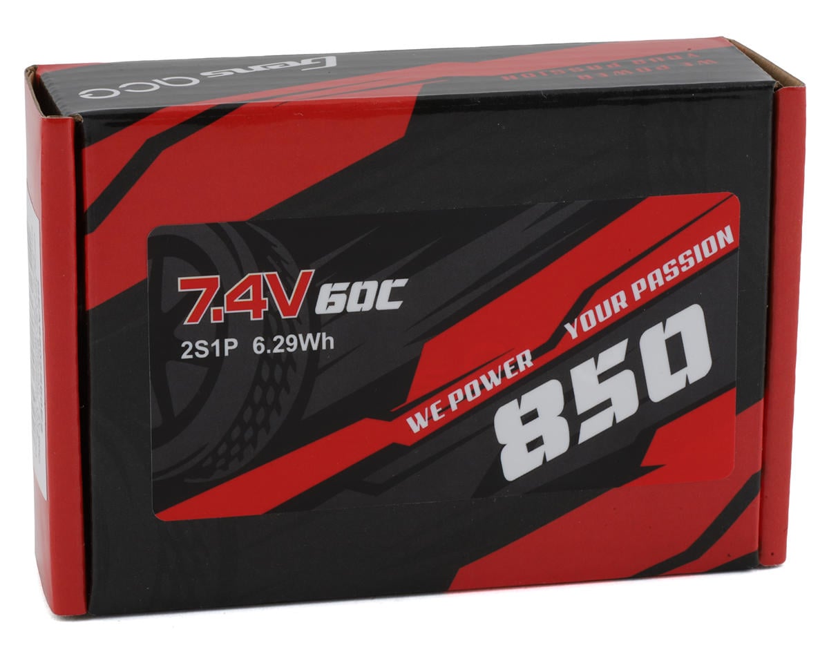 Gens Ace 2S LiPo Battery 60C (7.4V/850mAh)
