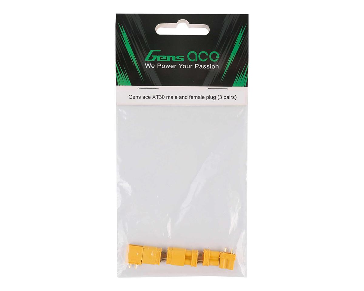 Gens Ace XT30 Male & Female Plug Set (3 Pairs)