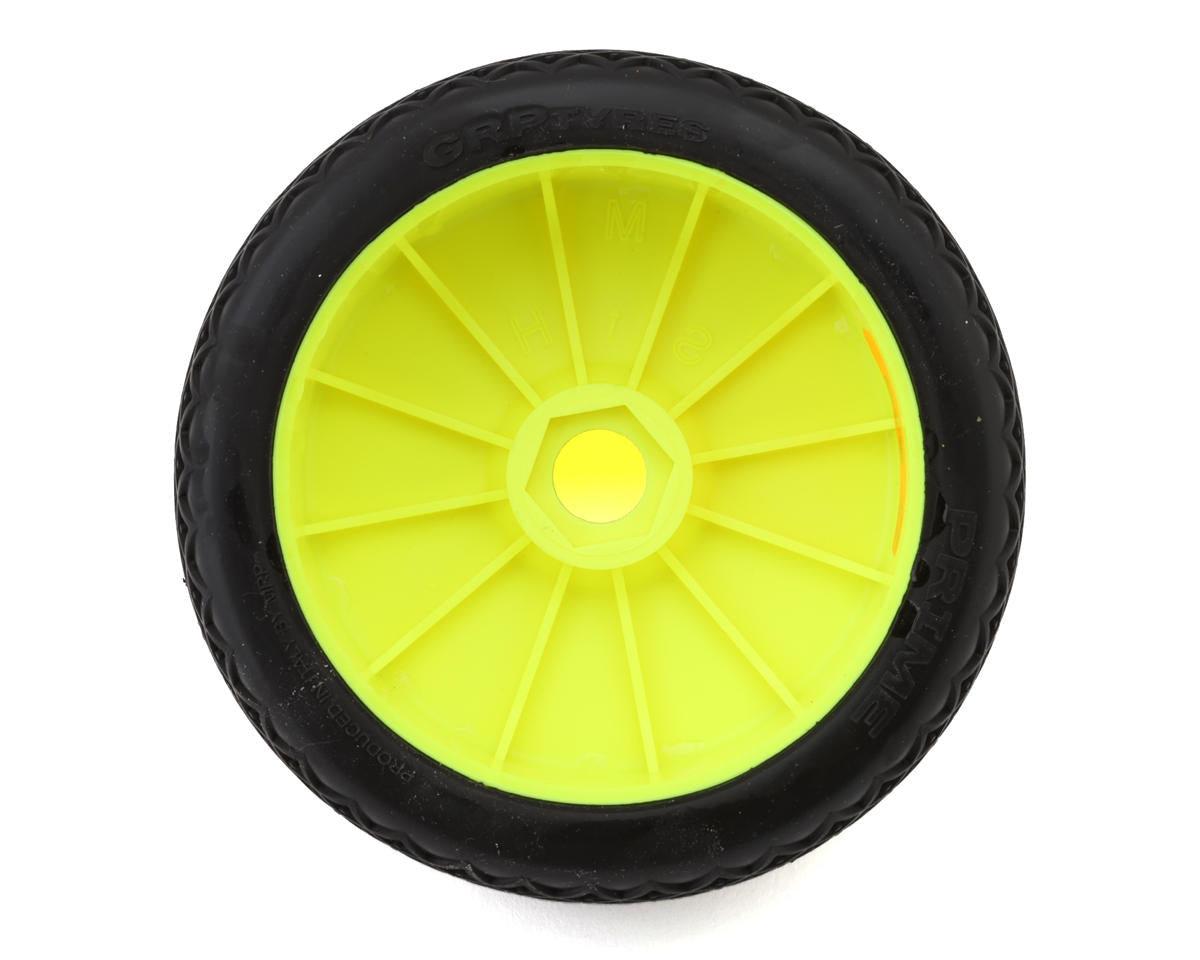 GRP Tires Prime Pre-Mounted 1/8 Buggy Tires (Yellow) (2) (S25 - Super Soft)