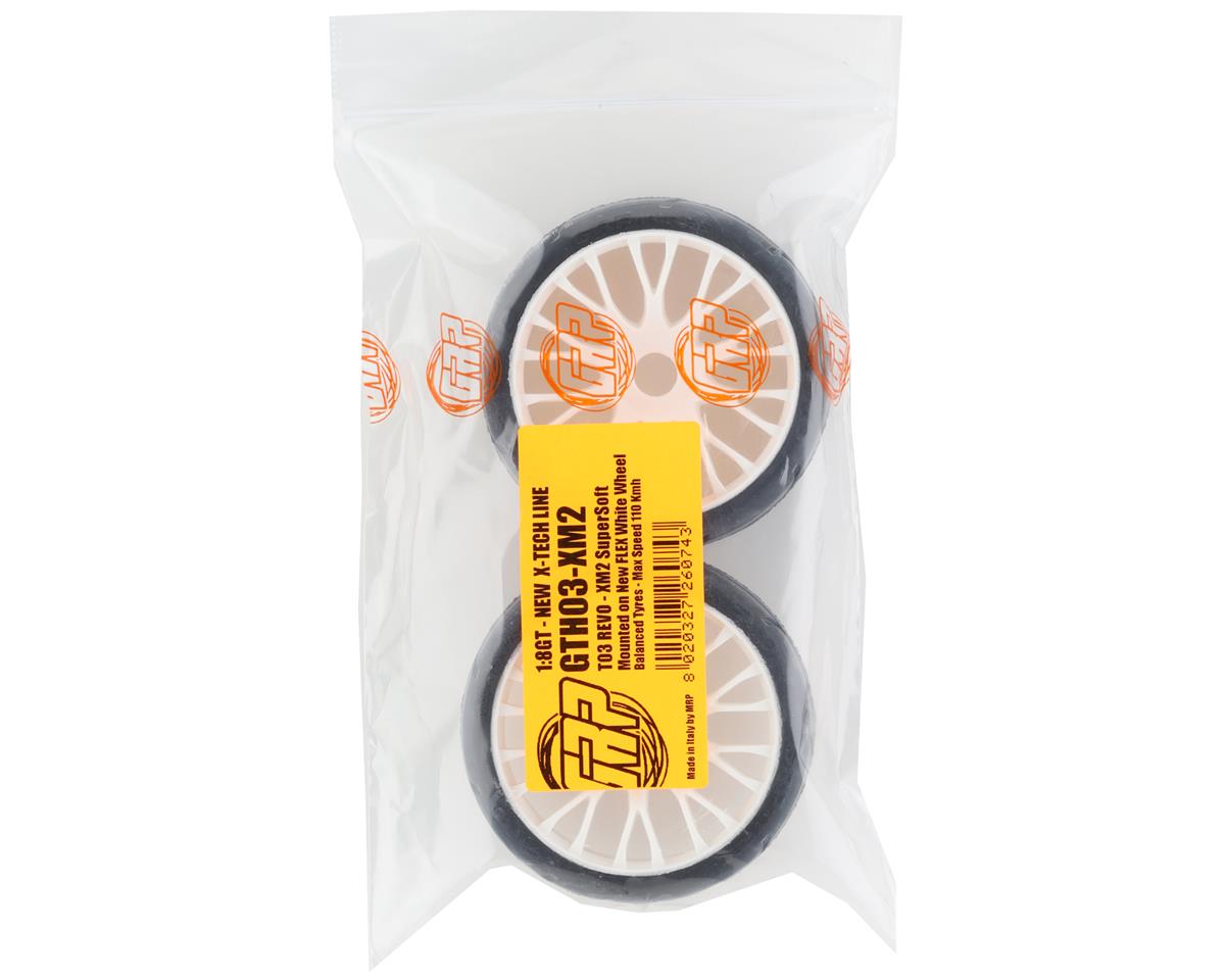 GRP Tires GT - TO3 Revo Belted Pre-Mounted 1/8 Buggy Tires (White) (2) (XM2)