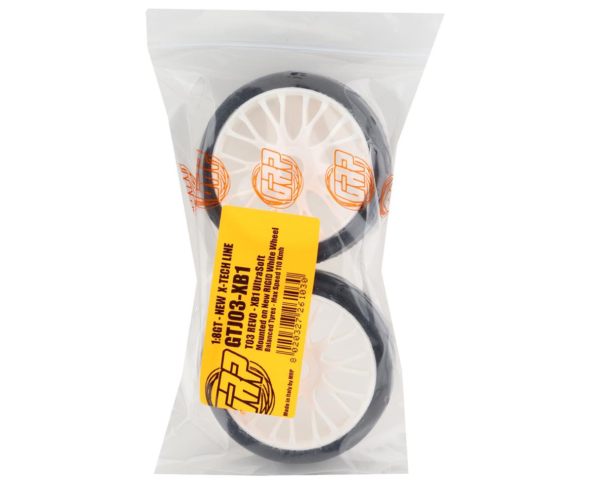 GRP Tires GT - TO3 Revo Belted Pre-Mounted 1/8 Buggy Tires (White) (2) (XB1)