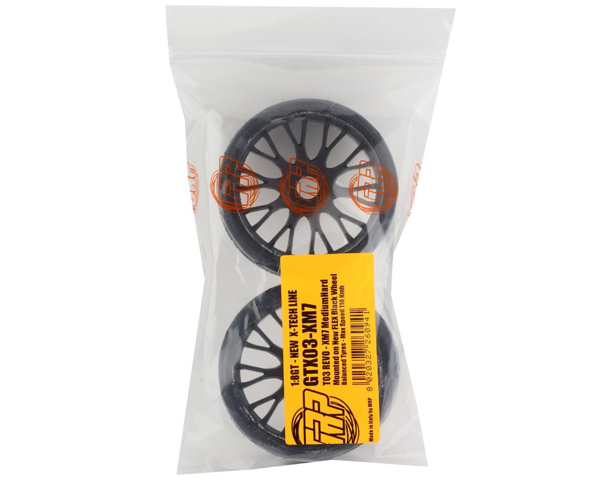 GRP Tires GT - TO3 Revo Belted Pre-Mounted 1/8 Buggy Tires (Black) (2) (XM7)
