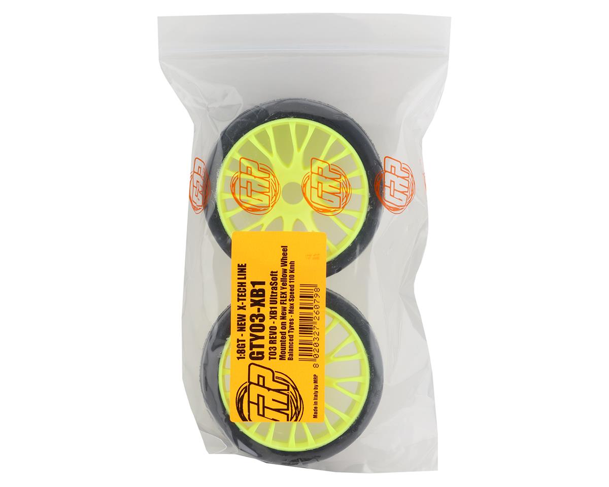 GRP Tires GT - TO3 Revo Belted Pre-Mounted 1/8 Buggy Tires (Yellow) (2) (XB1)