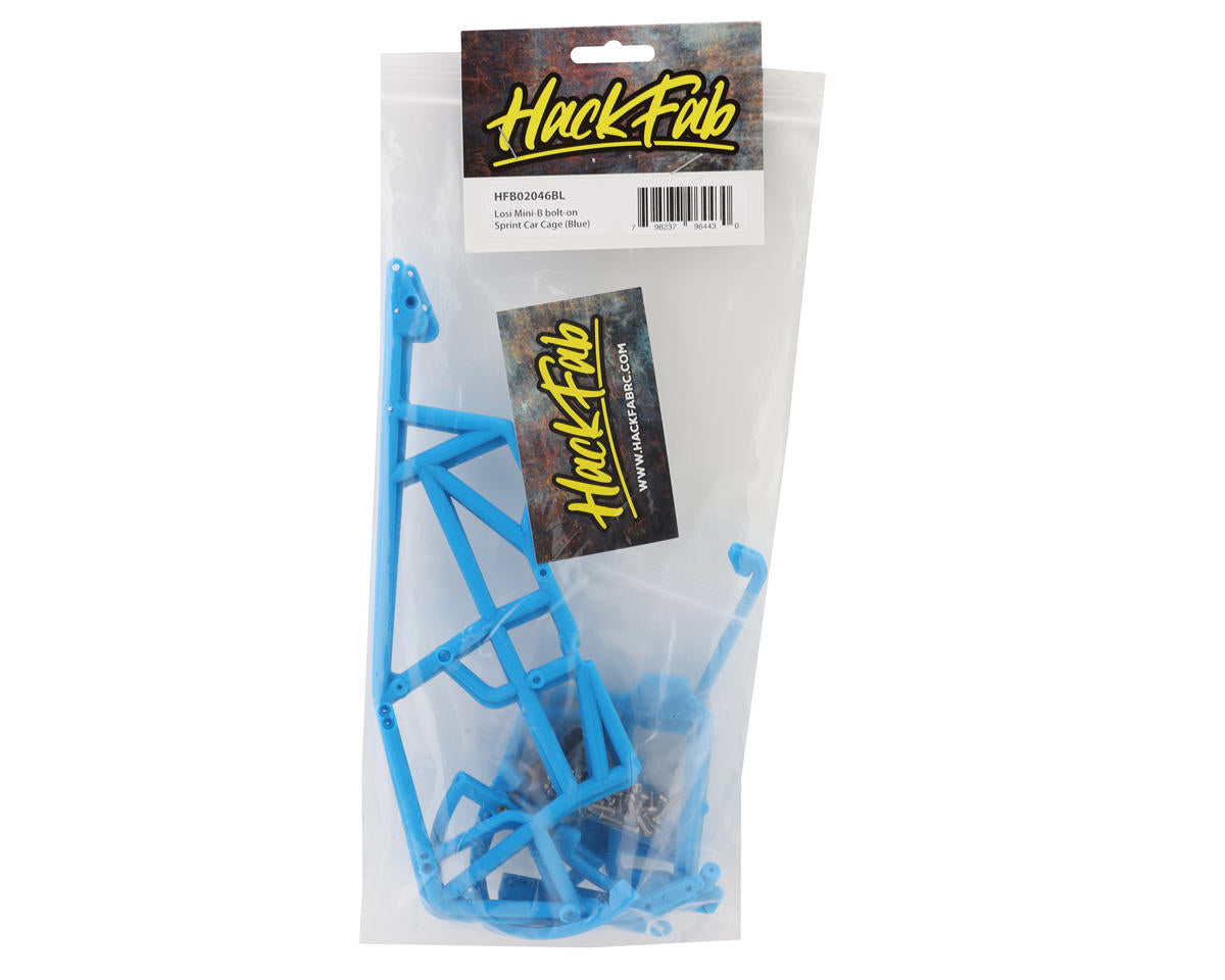 HackFab Losi Mini-B Bolt-On Sprint Car Cage (Blue)