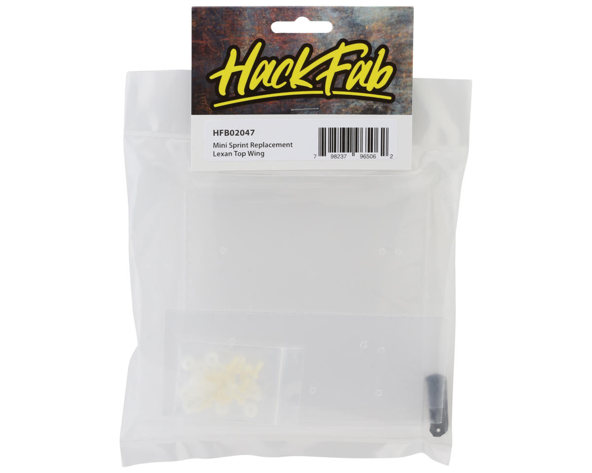 HackFab Losi Mini Sprint Lexan Top Wing Assembly