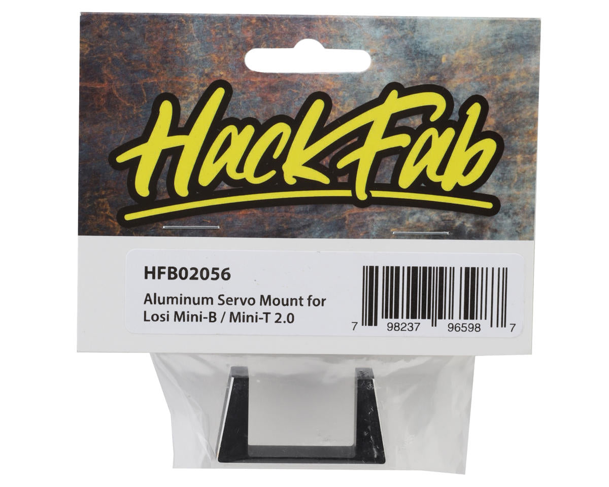 HackFab Losi Mini-B/Mini-T Aluminum Servo Mount (Black)
