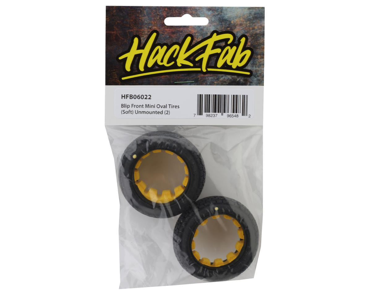 HackFab Losi Mini-B Blip Mini Front Oval Tires (2) (Soft)