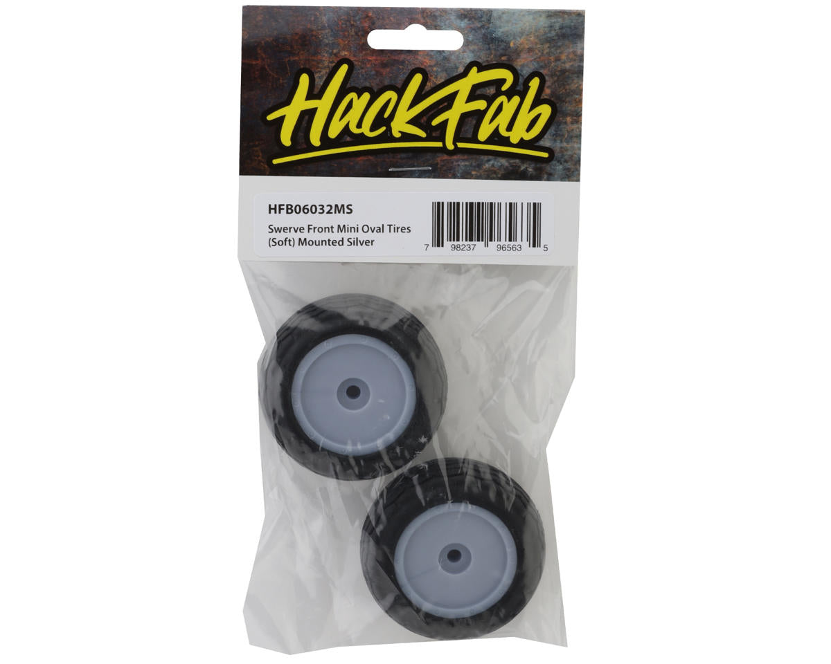 HackFab Losi Mini-B Swerve Pre-Mounted Mini Front Oval Tires (Soft)