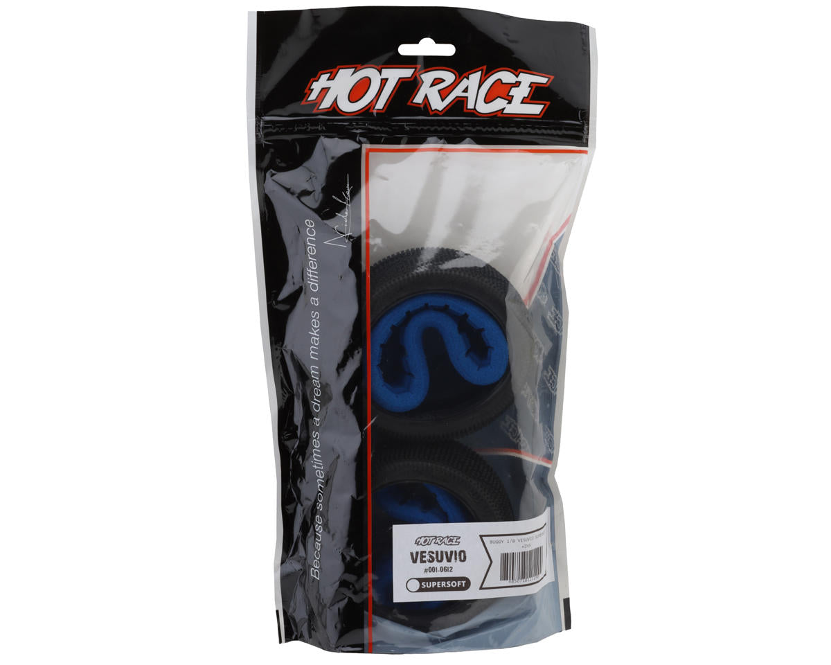 HotRace Vesuvio 1/8 Buggy Tires w/Inserts (2) (Super Soft)