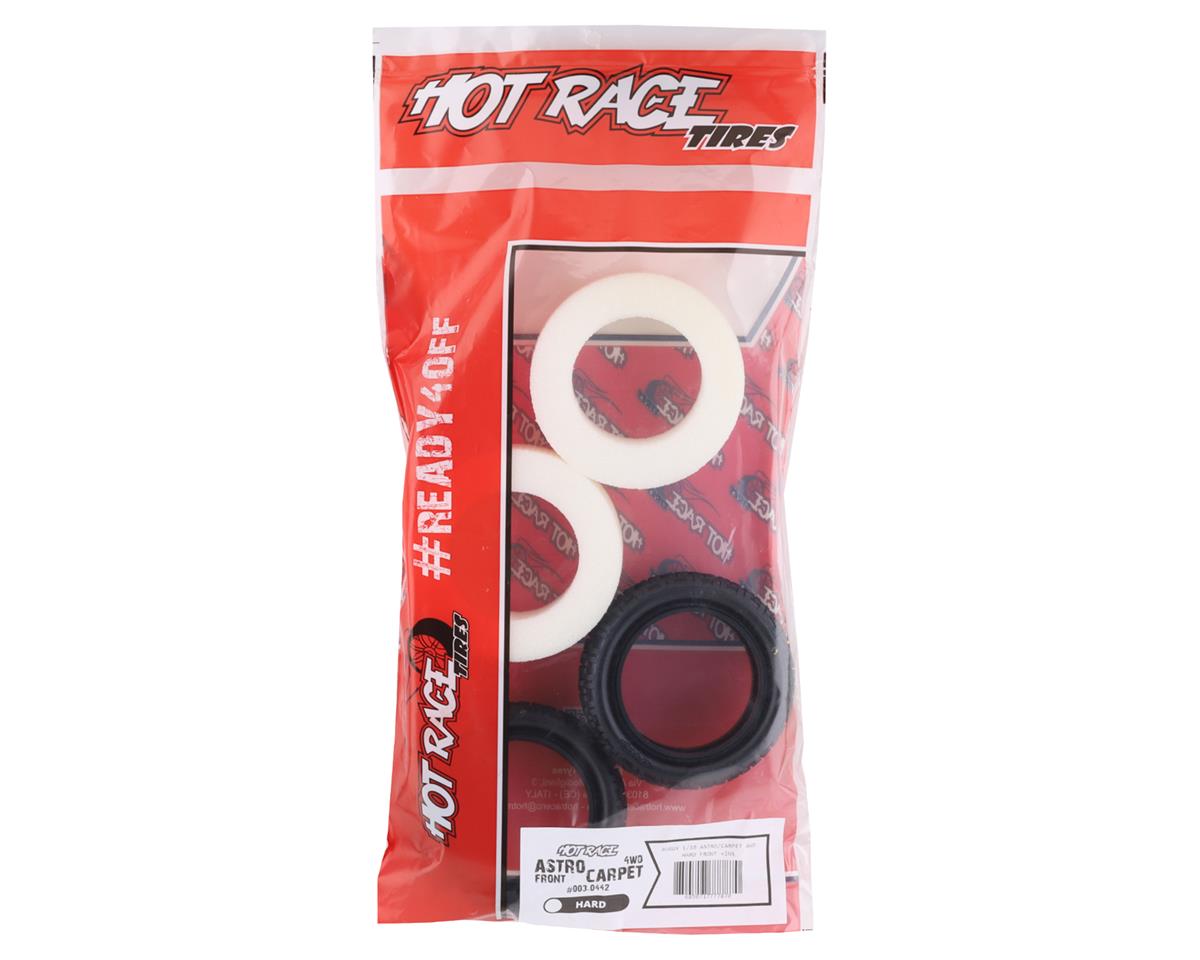 HotRace Astroturf/Carpet 1/10th Buggy Front Tires w/Inserts (2) (Hard)