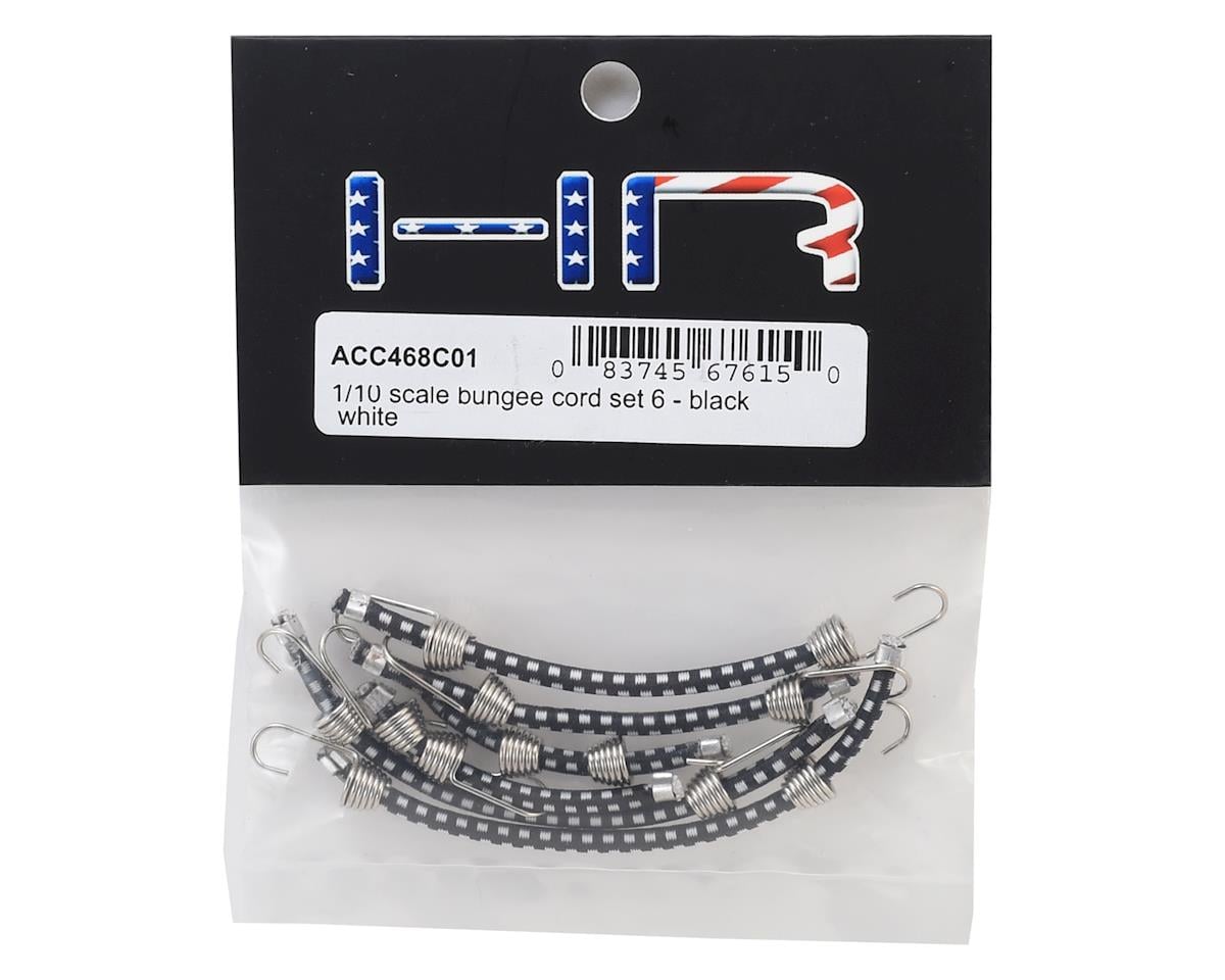 Hot Racing 1/10 Scale Bungee Cord Set (Black/White) (6)