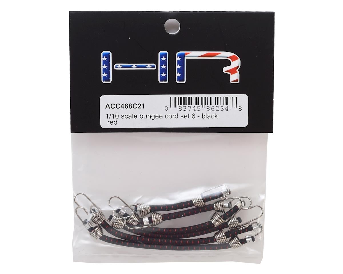 Hot Racing 1/10 Scale Bungee Cord Set (Black/Red) (6)