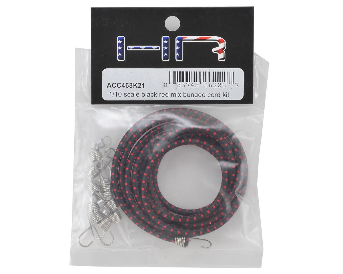 Hot Racing 1/10 Bungee Cord Kit (Black/Red)