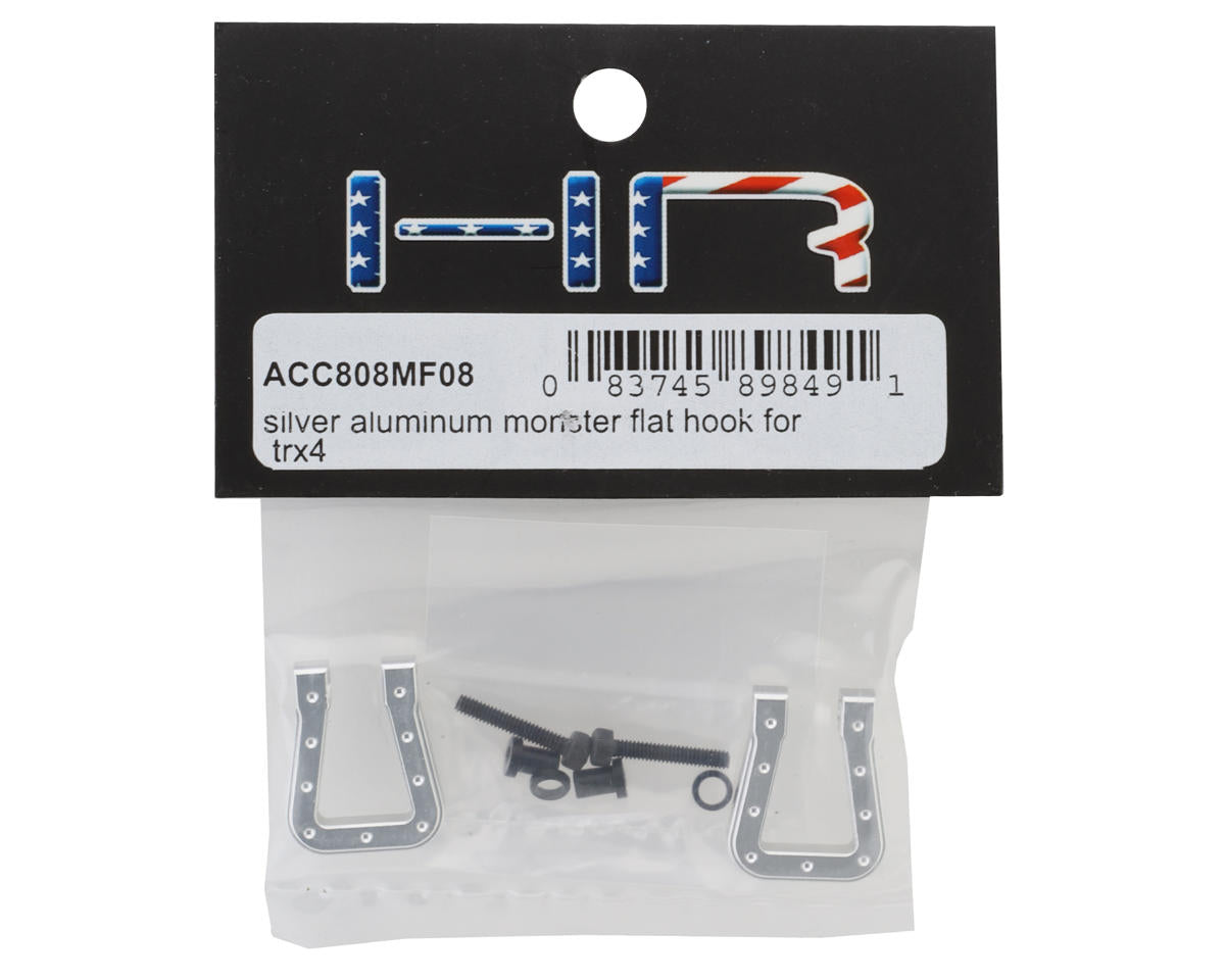 Hot Racing 1/10 Aluminum Monster Flat Tow Shackle (Silver) (2)