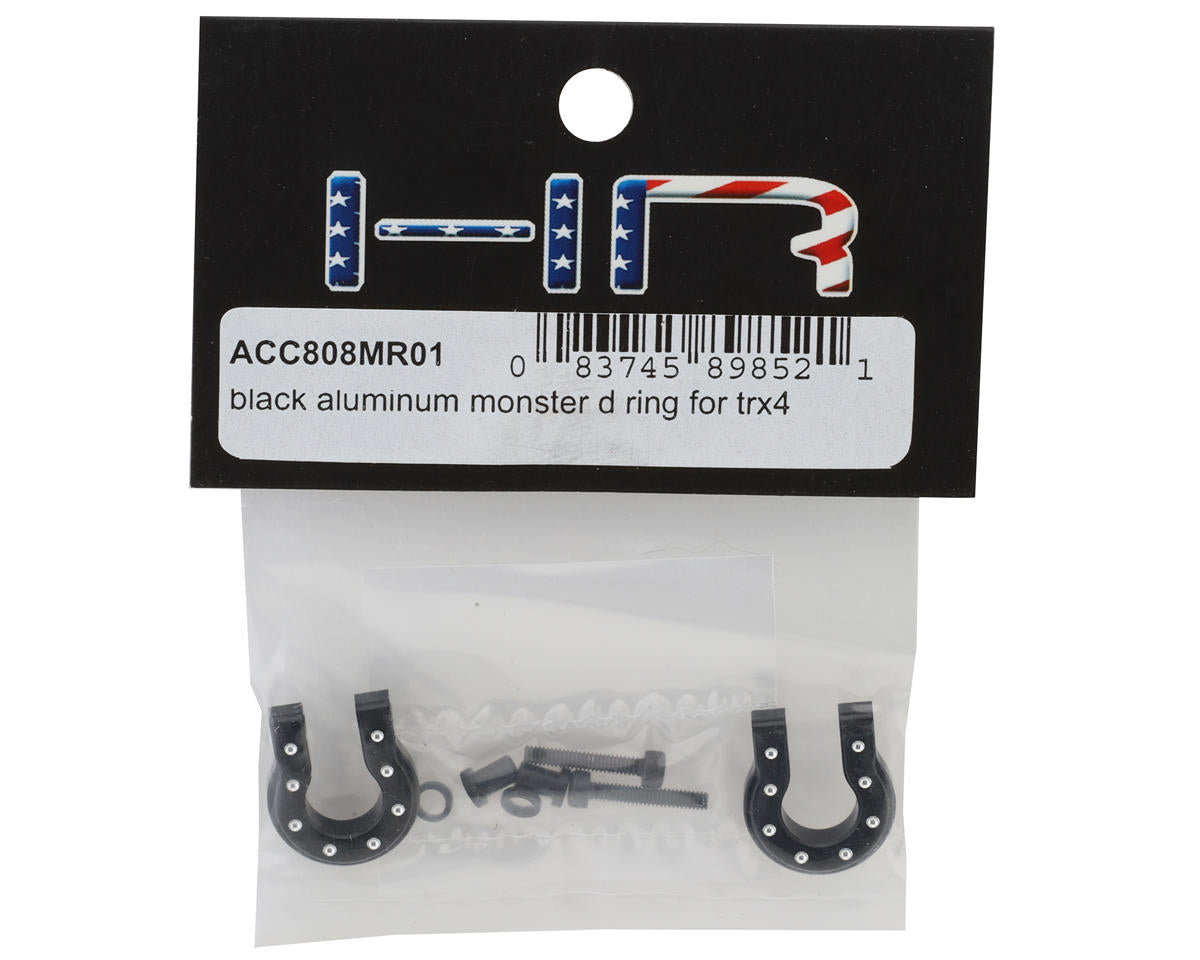 Hot Racing 1/10 Aluminum Monster Shackle D-Ring (Black) (2)