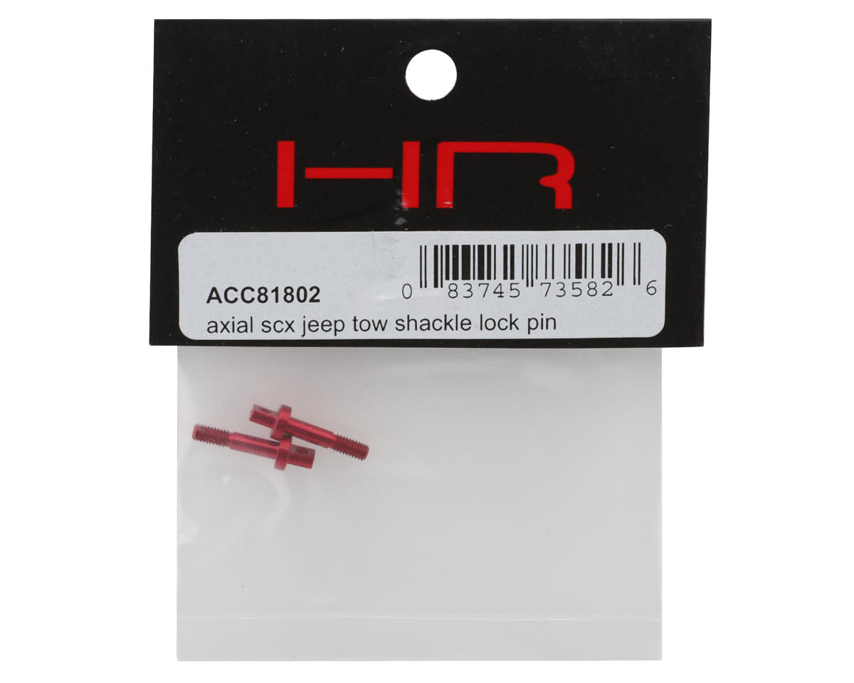 Hot Racing 1/10 Scale Tow Shackle Lock Pins (Red) (2)