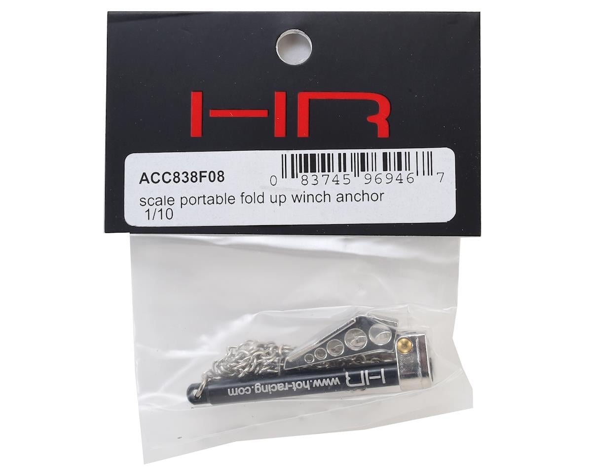 Hot Racing 1/10 Scale Portable Fold Up Winch Anchor (Silver/Black)