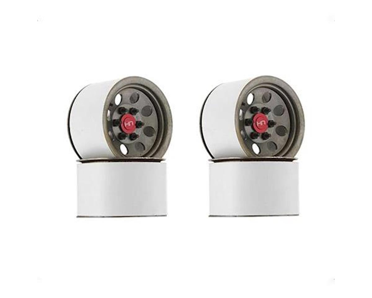 Hot Racing Steel 2.2 Beadlock 6-Lug 8-Hole Crawler Wheels (4)