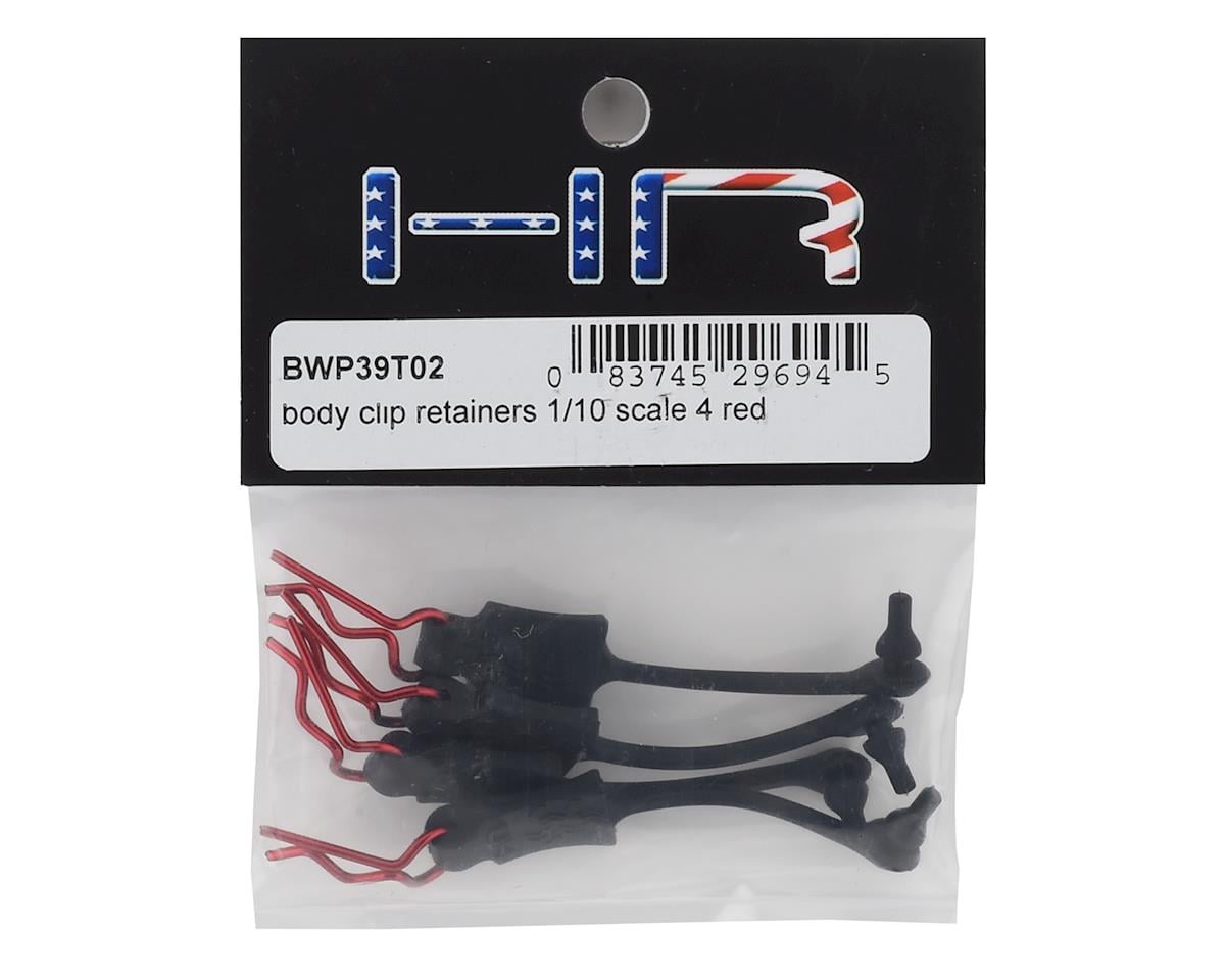 Hot Racing 1/10 Body Clip Retainers (Red) (4)