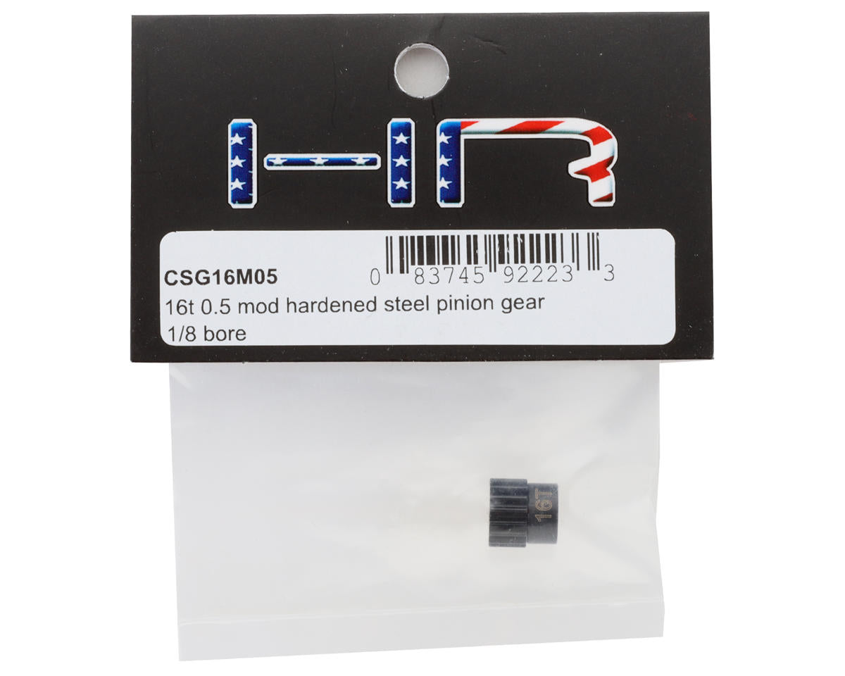 Hot Racing Mod 0.5 Hard Blackened Steel Pinion Gear (3.17mm Bore) (16T)
