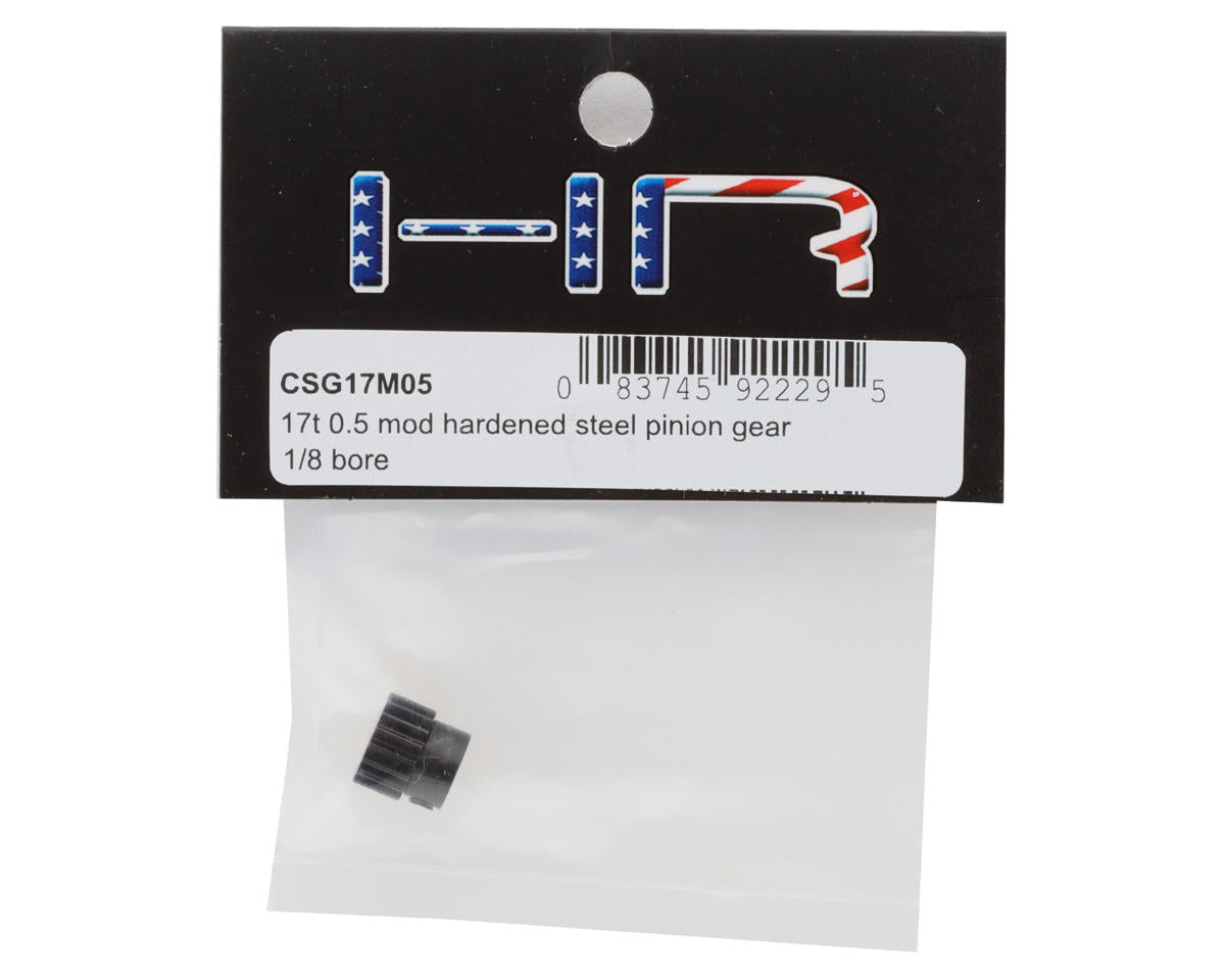 Hot Racing Mod 0.5 Hard Blackened Steel Pinion Gear (3.17mm Bore) (17T)