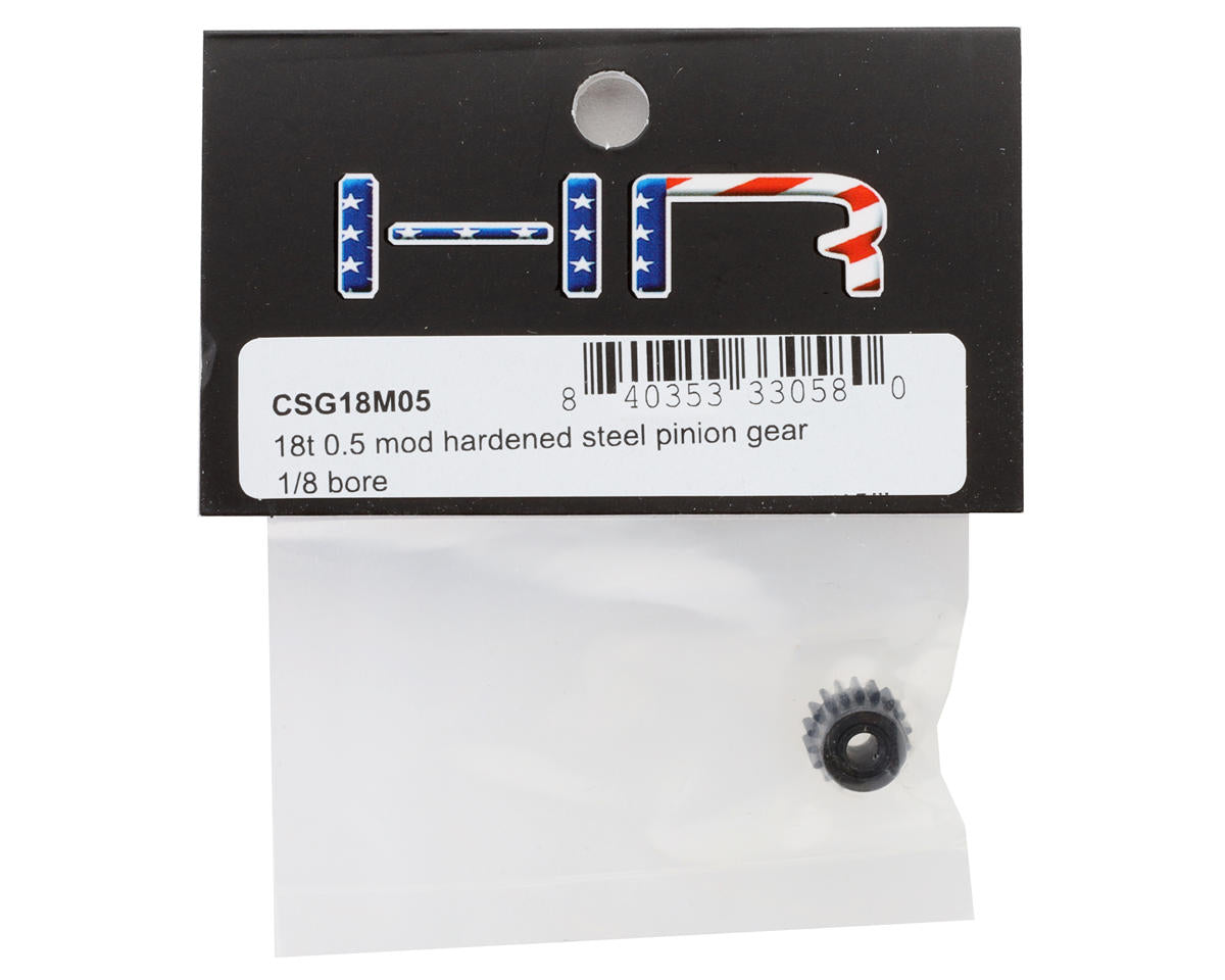 Hot Racing Mod 0.5 Hard Blackened Steel Pinion Gear (3.17mm Bore) (18T)