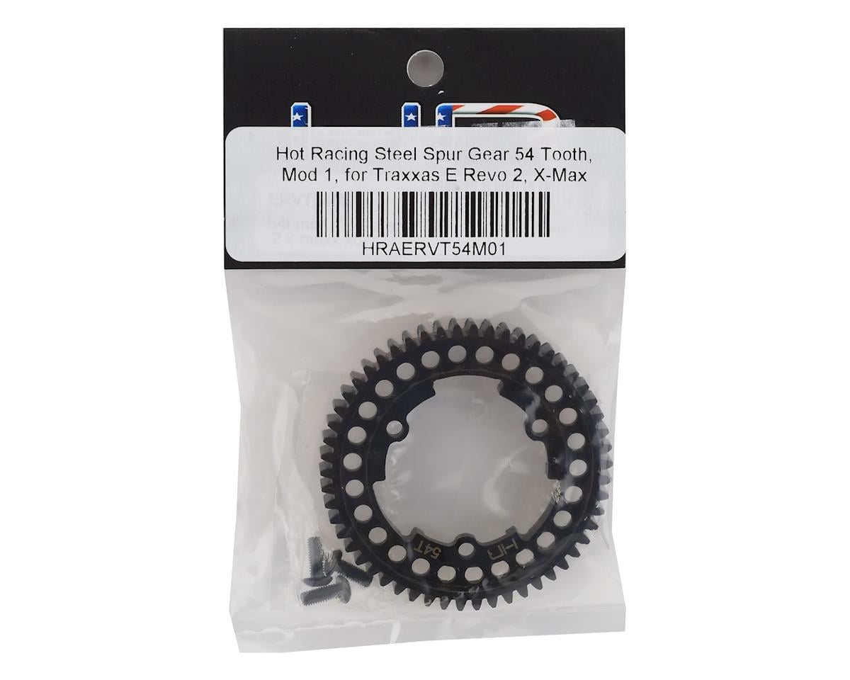 Hot Racing Steel Mod 1 Steel Spur Gear for Traxxas E Revo 2.0/X-Maxx/XO-1 (54T)