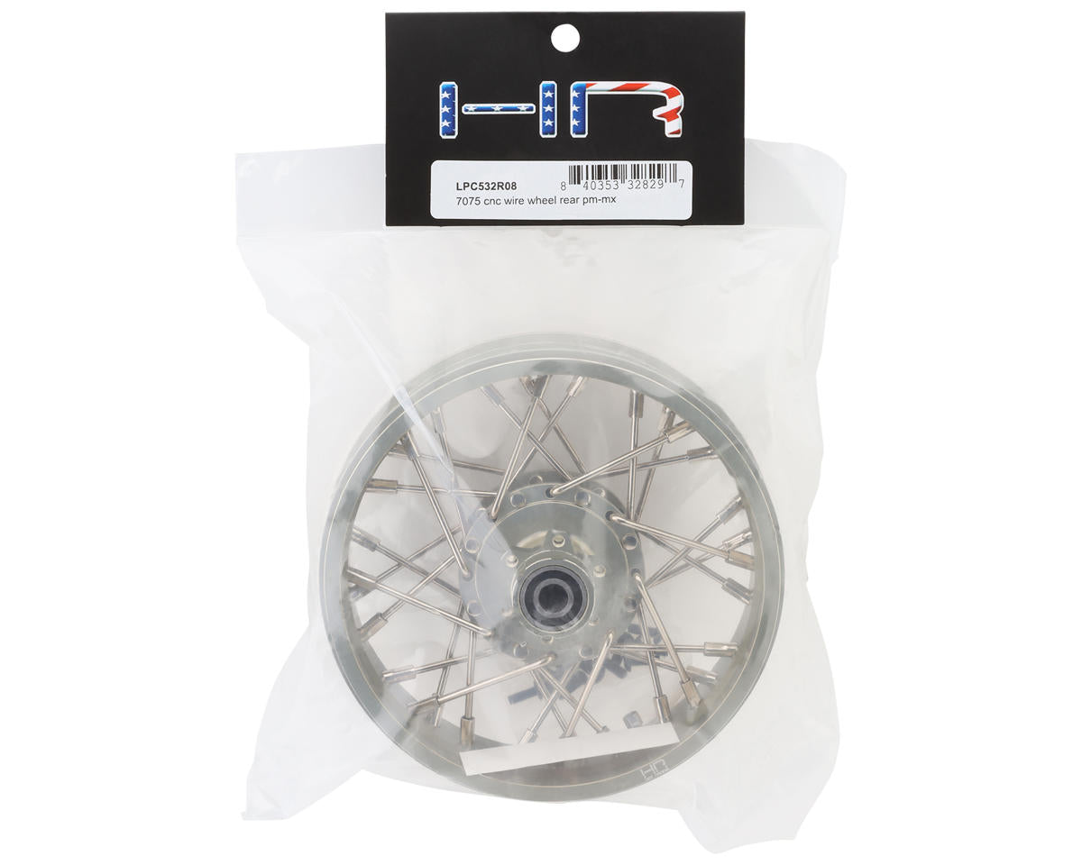 Hot Racing Losi Promoto-MX Aluminum Wire Spoke Rear Wheel (Silver)