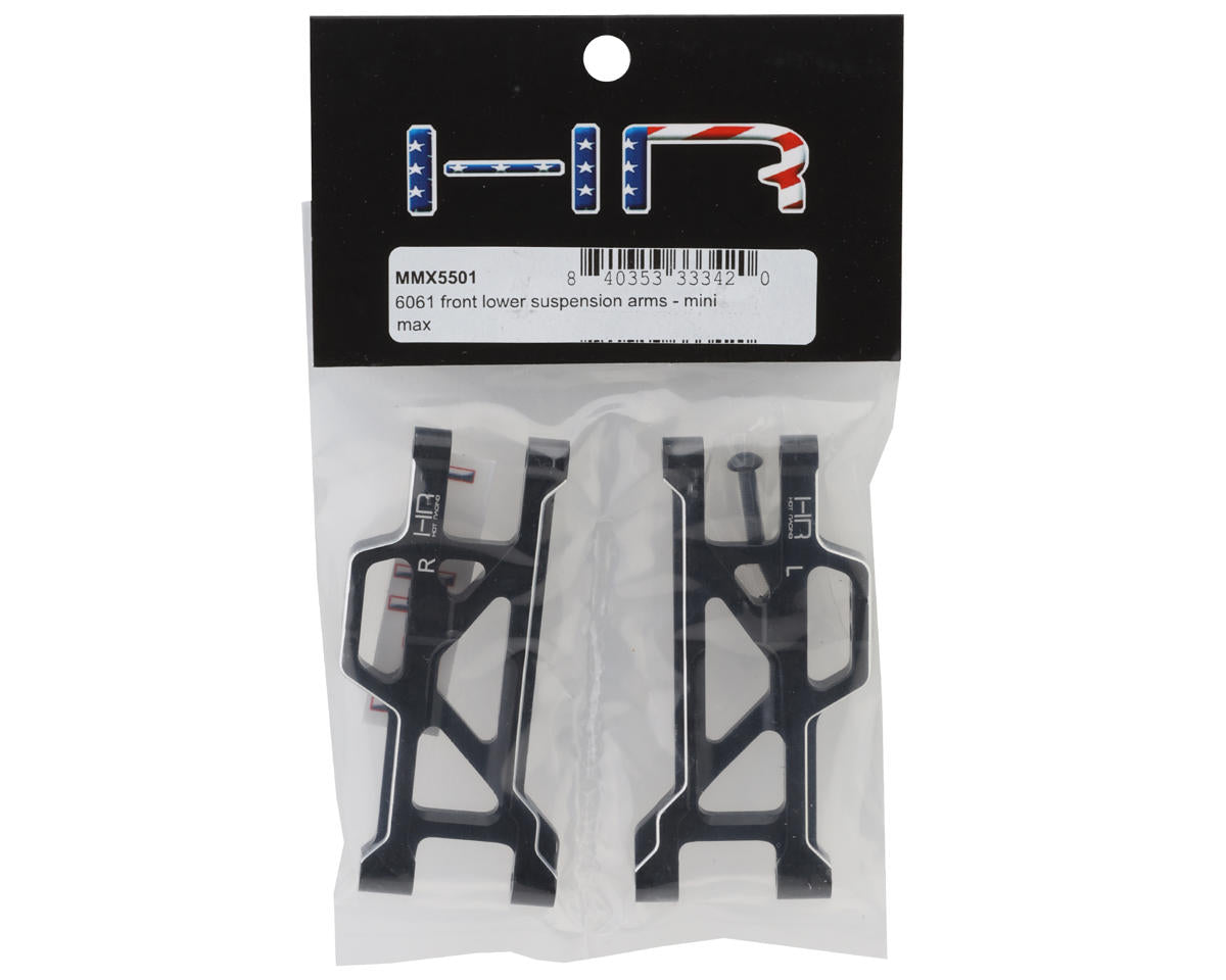 Hot Racing Aluminum Front Lower Arm Set for Traxxas® Mini Maxx® (Black) (2)