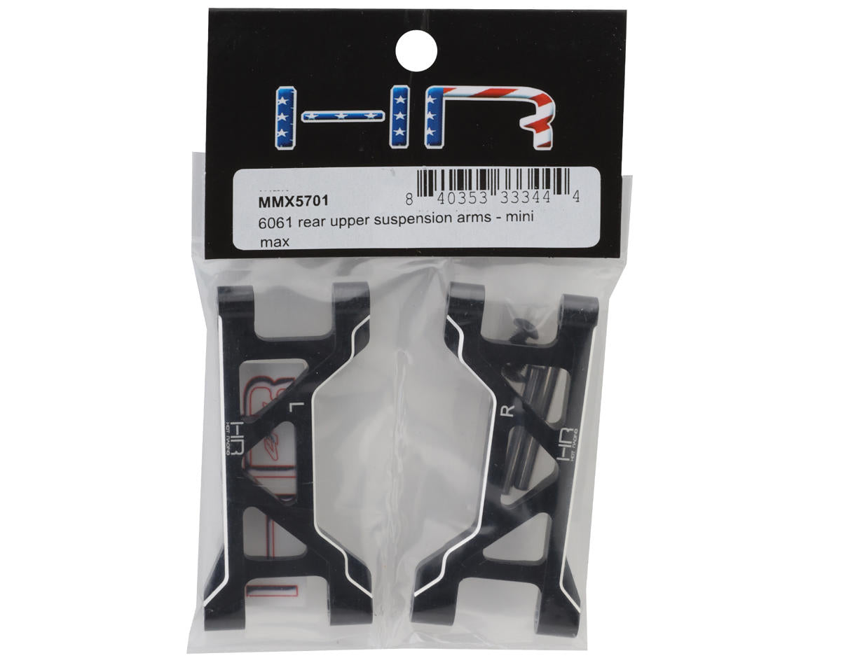 Hot Racing Aluminum Rear Upper Arm Set for Traxxas® Mini Maxx® (Black) (2)