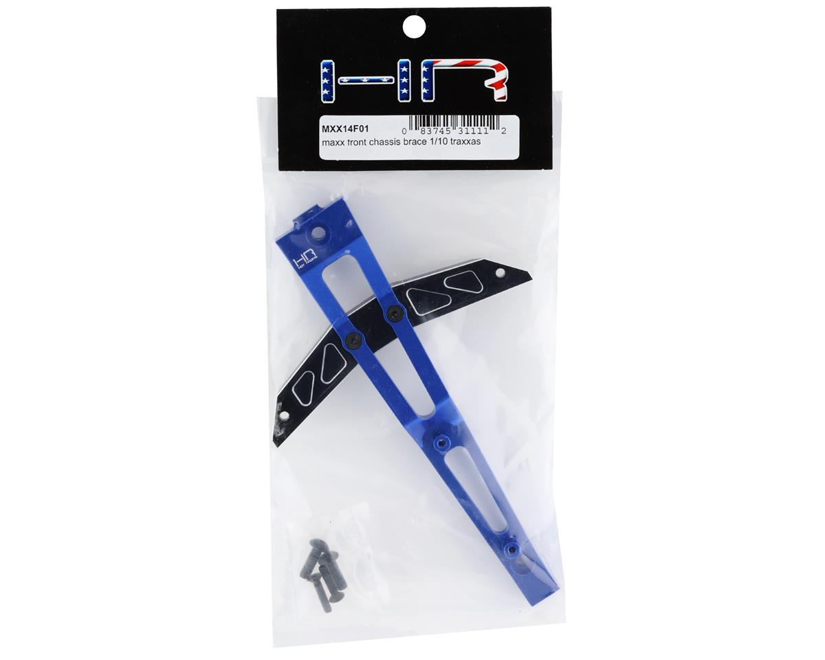 Hot Racing Aluminum Front Chassis Brace for Traxxas Maxx (Blue)