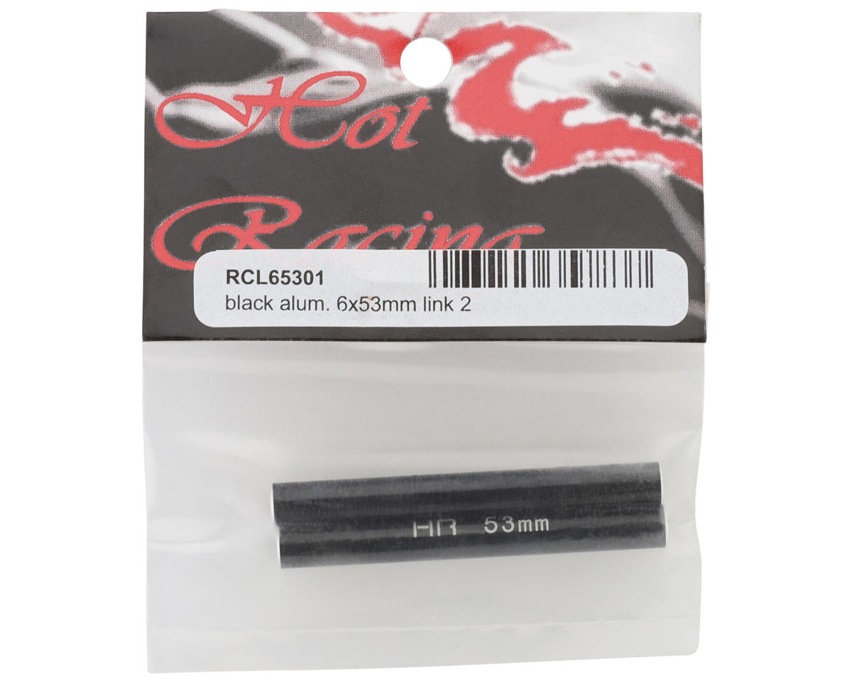 Hot Racing Aluminum Standoff Post Link (Black) (4) (3x6x53mm)