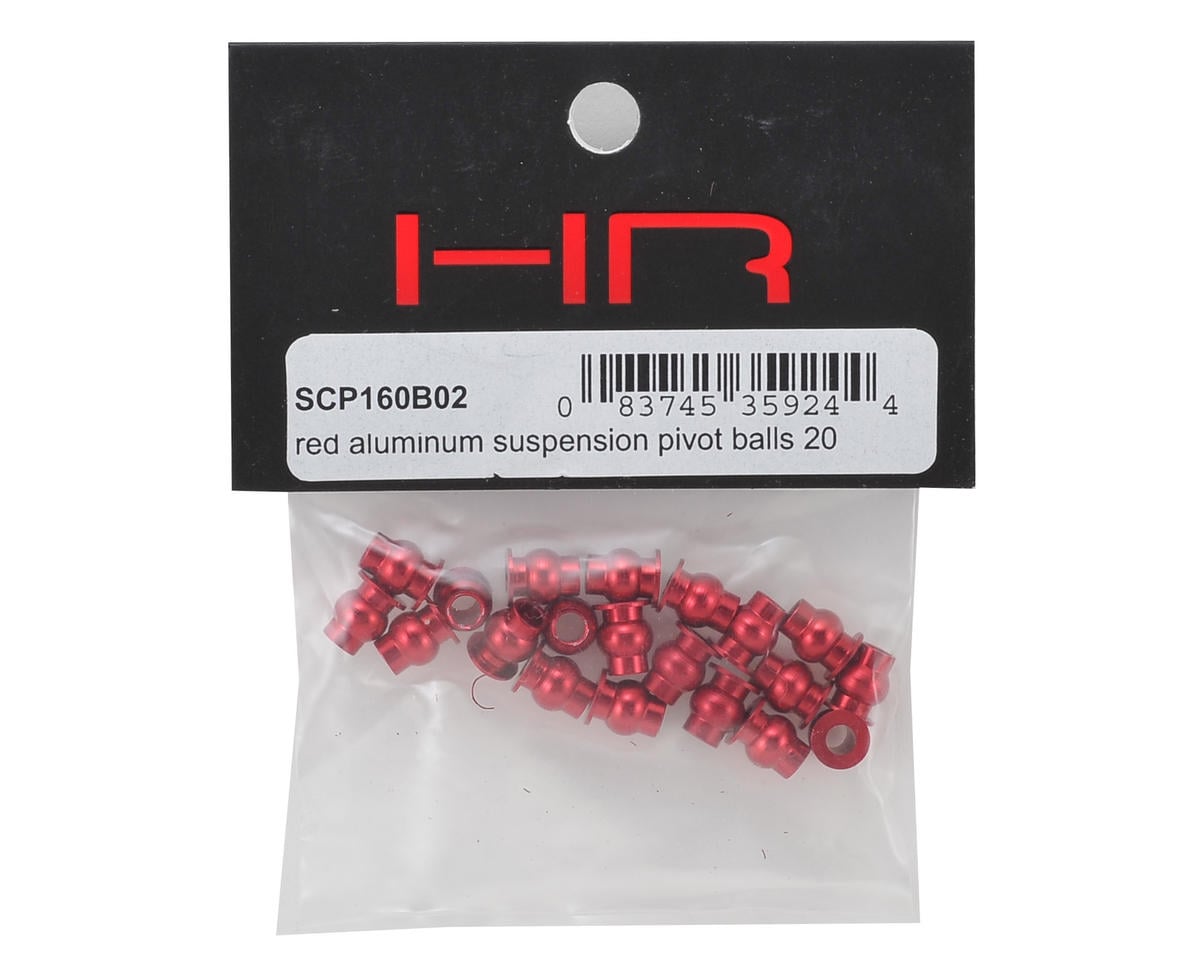 Hot Racing Aluminum Pivot Ball Set (Red) (20)